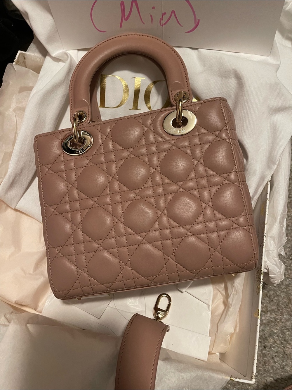 ABC Lady Dior Small Fard Gold Hardware - Picture 8 of 14